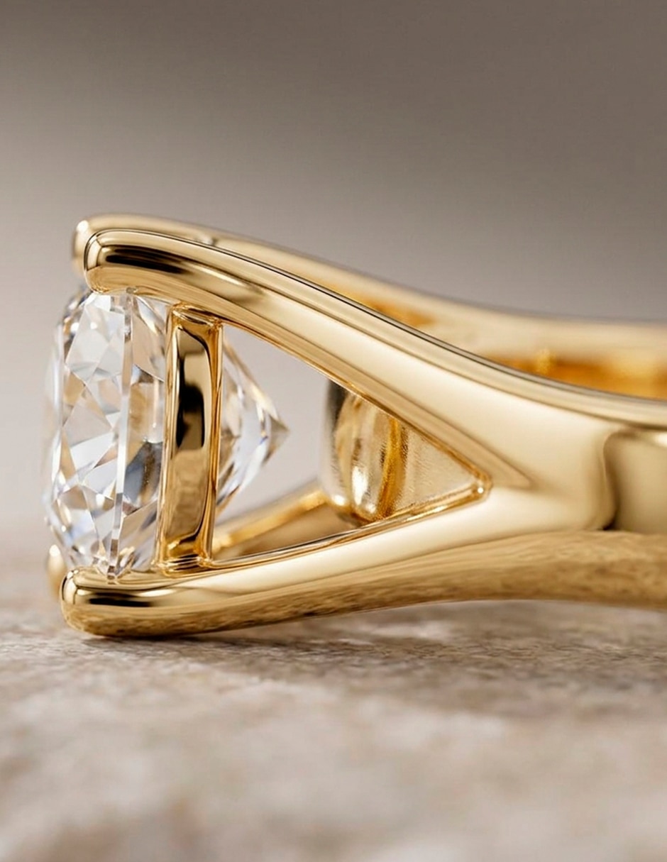 Anillo de compromiso de oro 18 K 8