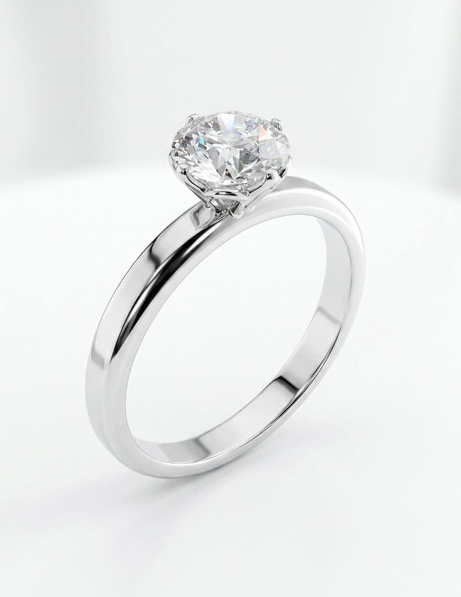Anillo de compromiso de oro 14 K 8