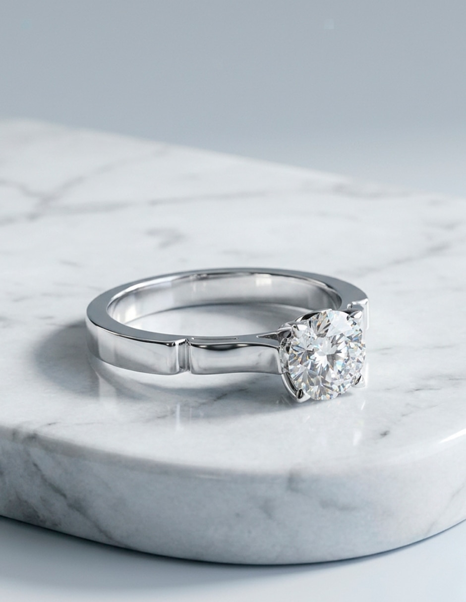 Anillo de compromiso de oro 9 K 10