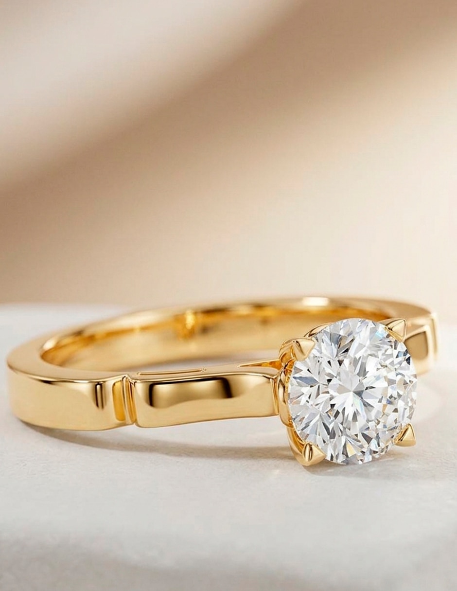 Anillo de compromiso de oro 18 K Amore Mio