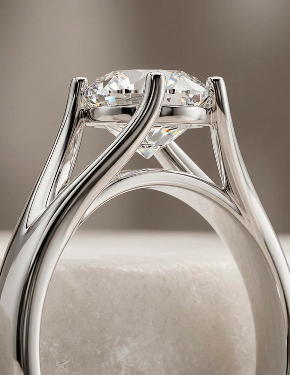 Anillo de compromiso de oro 14 K 6