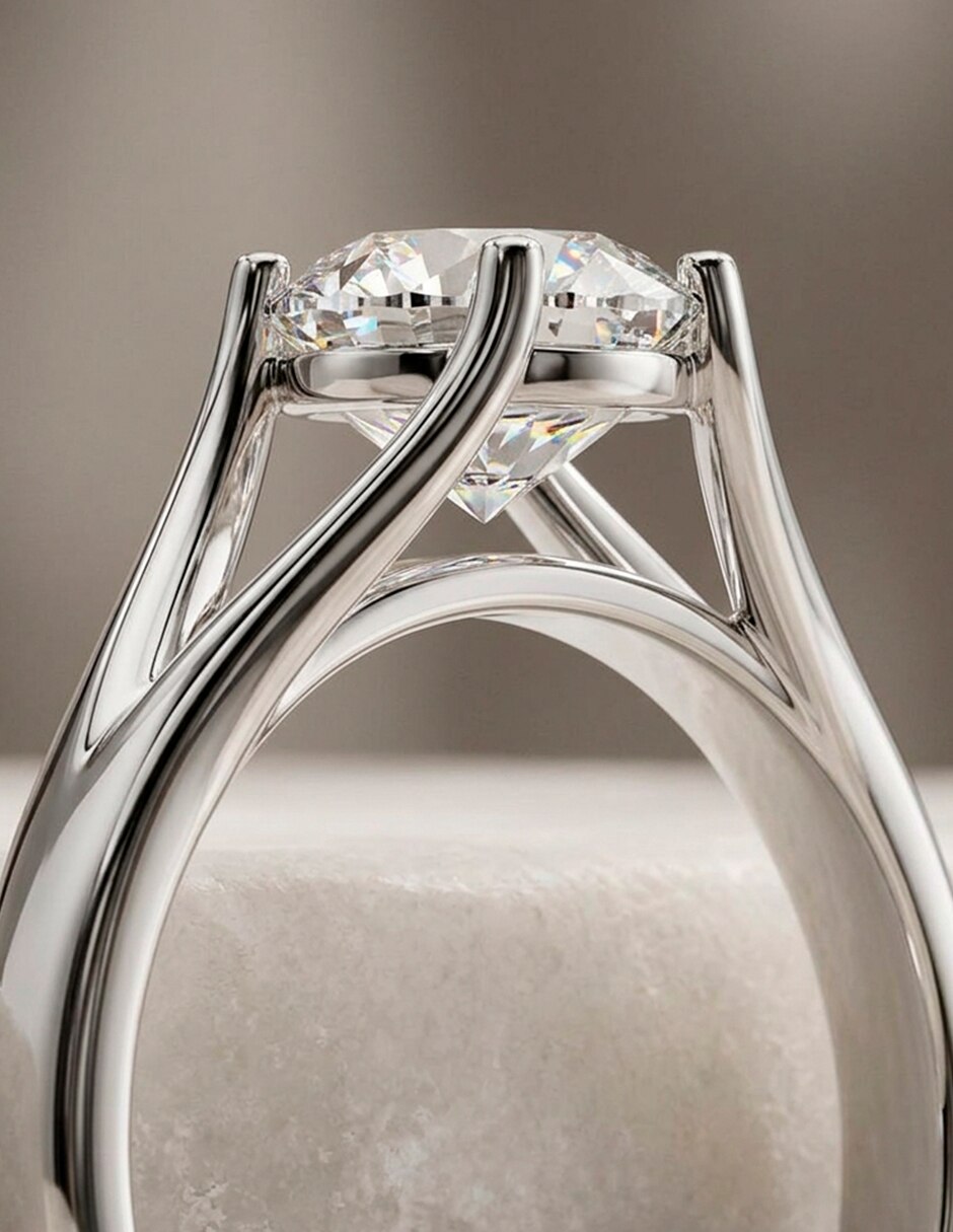 Anillo de compromiso de oro 18 K 7