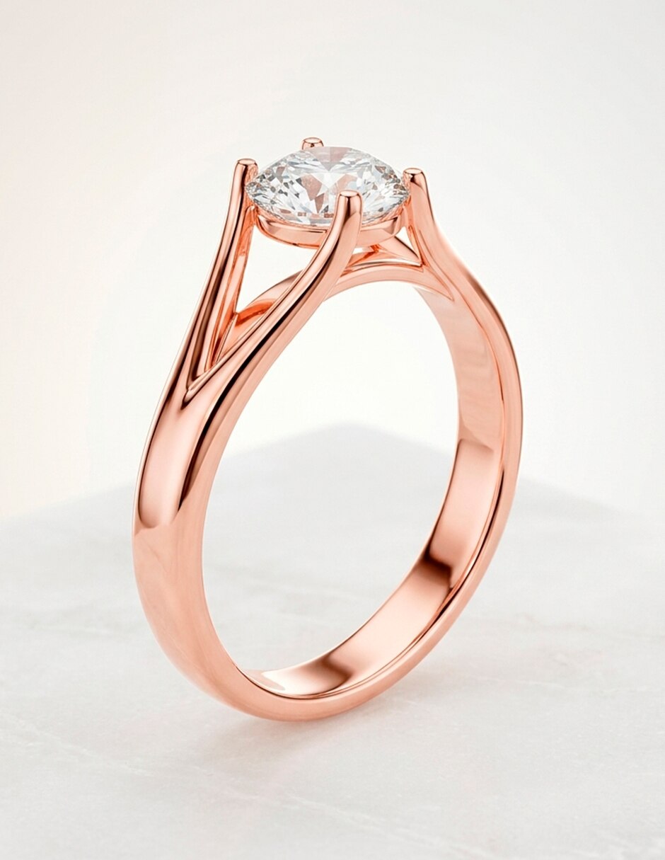 Anillo de compromiso de oro 18 k Amore Mio! diamante de laboratorio 9