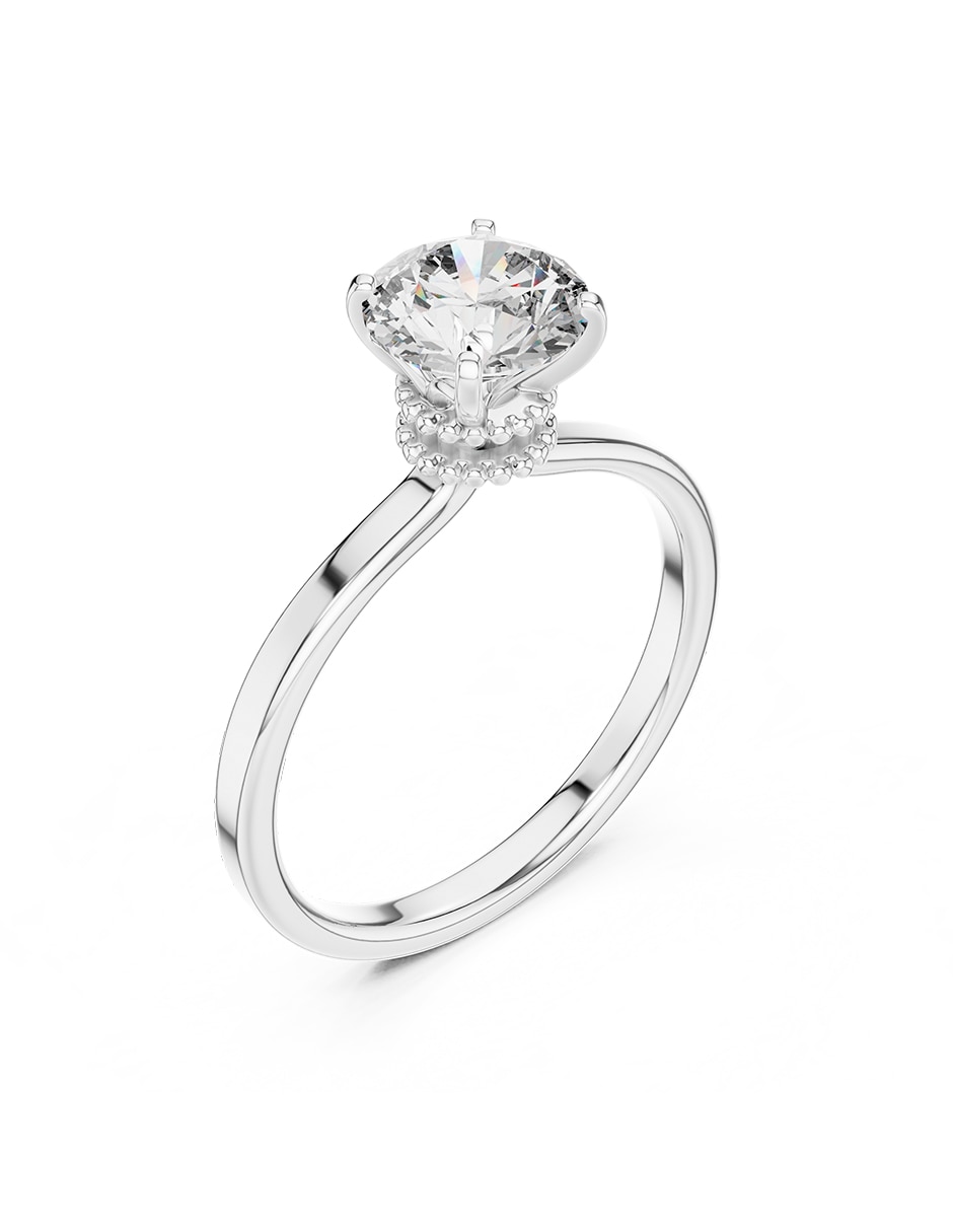 Anillo de compromiso de oro 9 k zirconia cúbica 7
