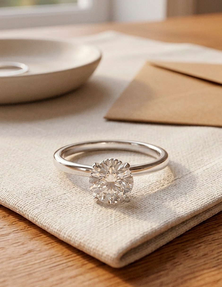 Anillo de compromiso de oro 9 k zirconia cúbica 9
