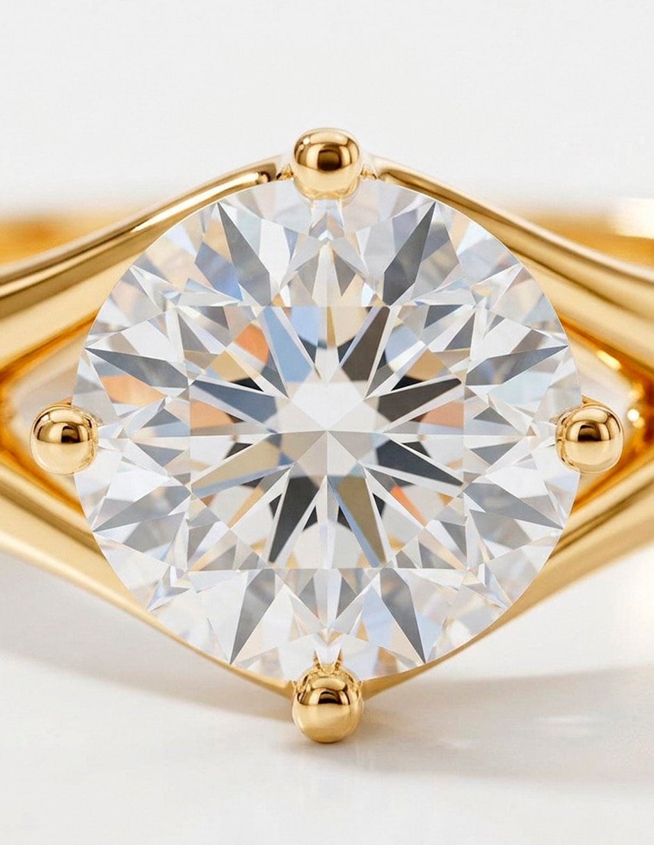 Anillo de compromiso de oro 9 K 6