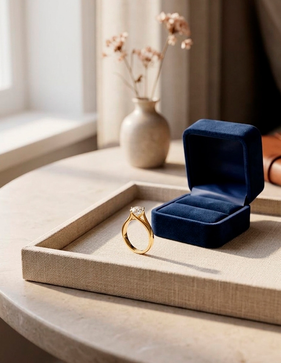 Anillo de compromiso de oro 18 K Amore Mio