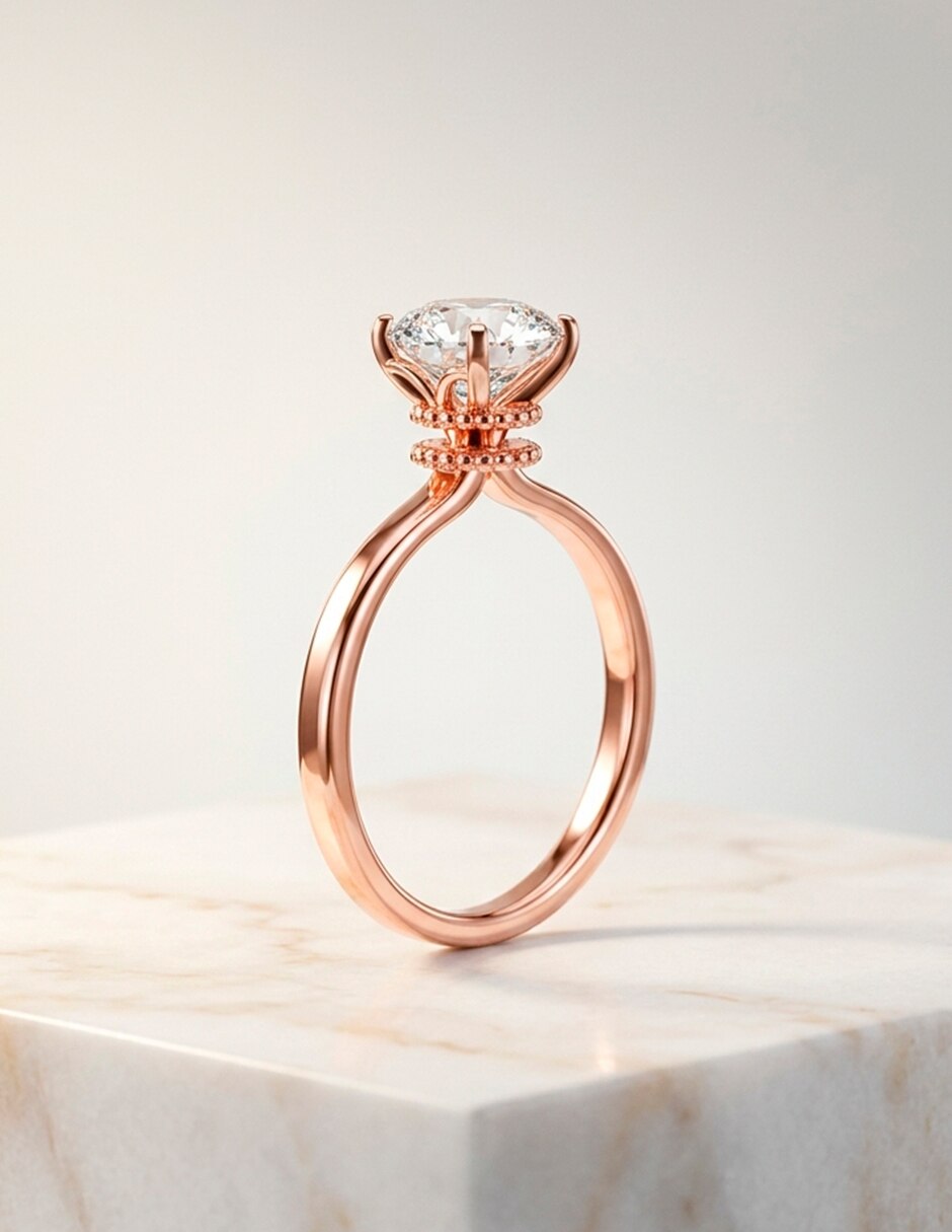Anillo de compromiso de oro 18 k zirconia cúbica 5