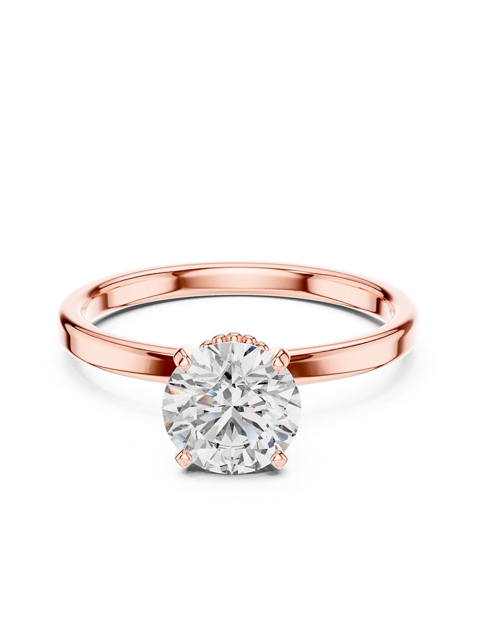 Anillo de compromiso de oro 18 K diamante de laboratorio 1