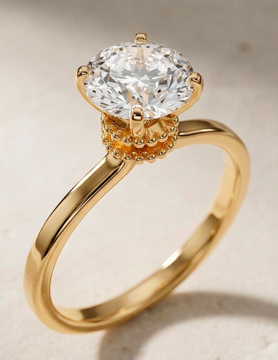 Anillo de compromiso de oro 18 K Amore Mio diamante de laboratorio