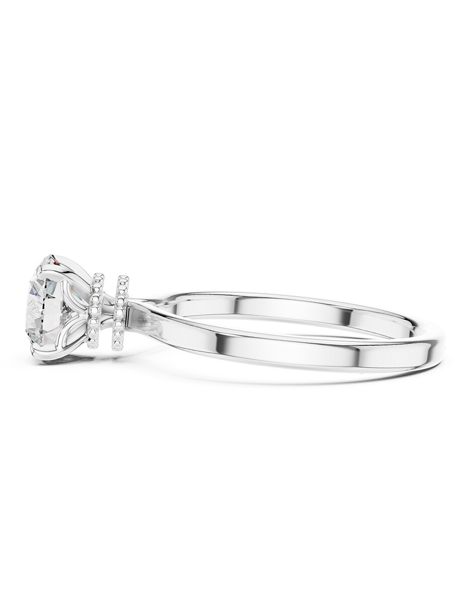 Anillo de compromiso de oro 9 K diamante de laboratorio 5