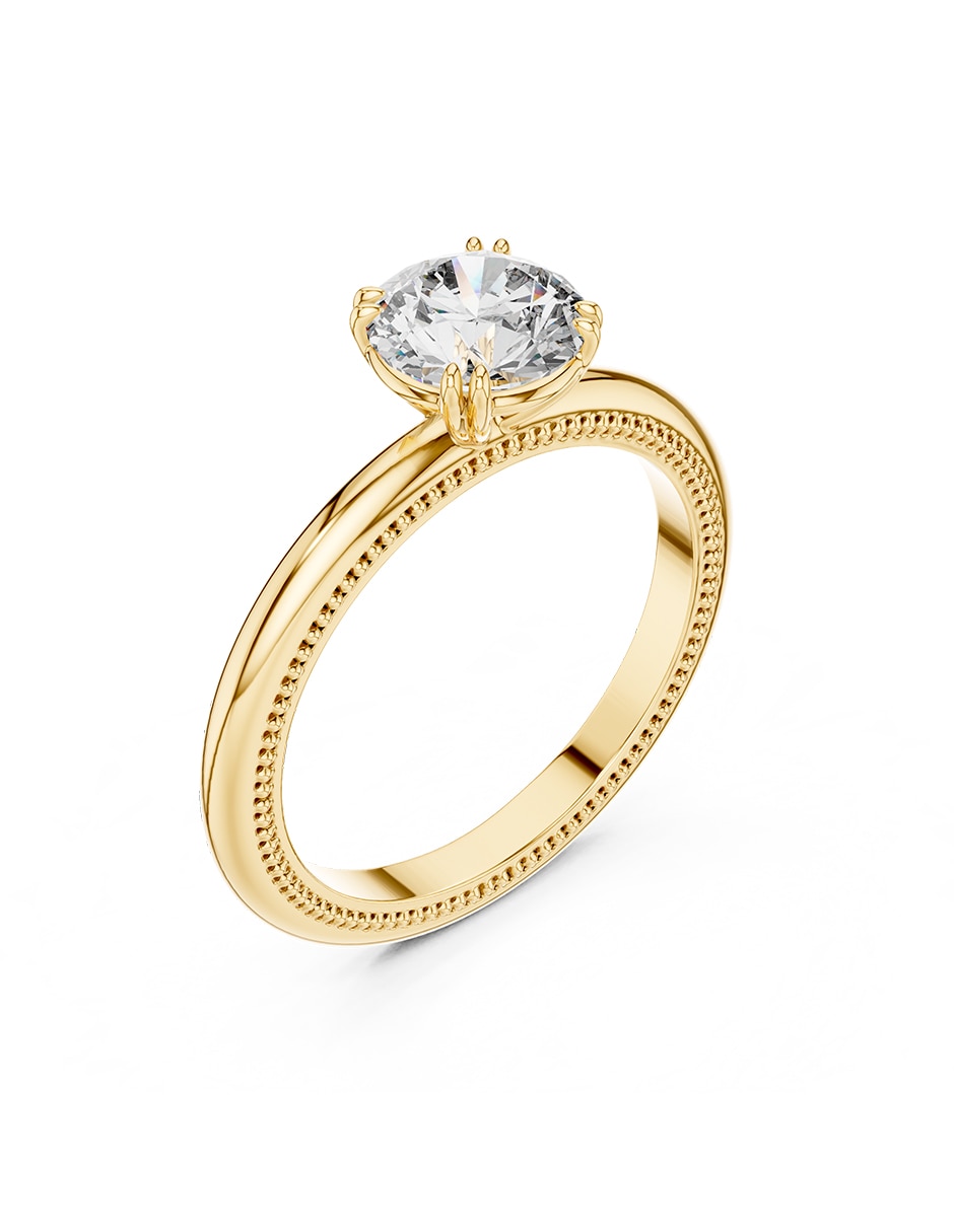 Anillo de compromiso de oro 18 k amore mio