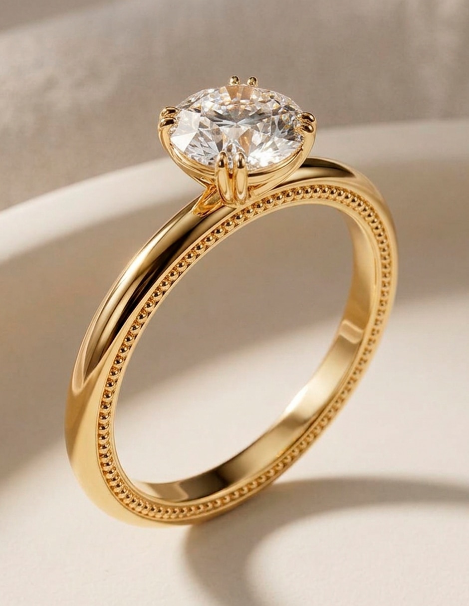 Anillo de compromiso de oro 18 k amore mio