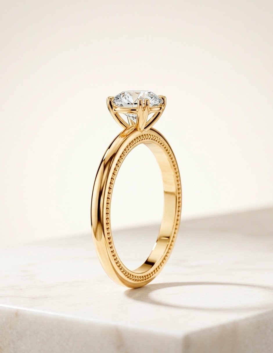 Anillo de compromiso de oro 18 k amore mio