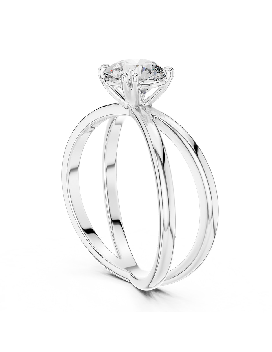 Anillo de compromiso de oro 14 k 3