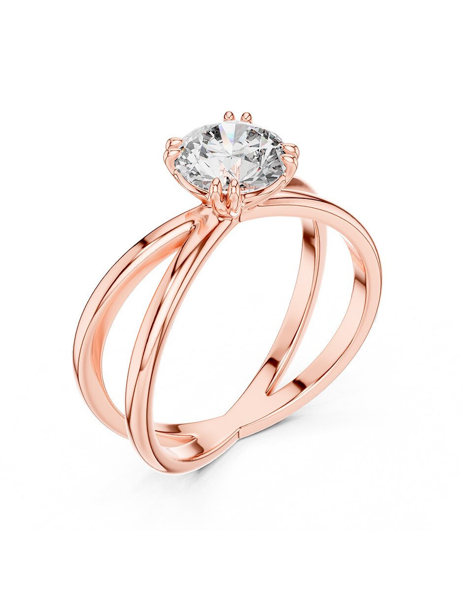 Anillo de compromiso de oro 18 k 2