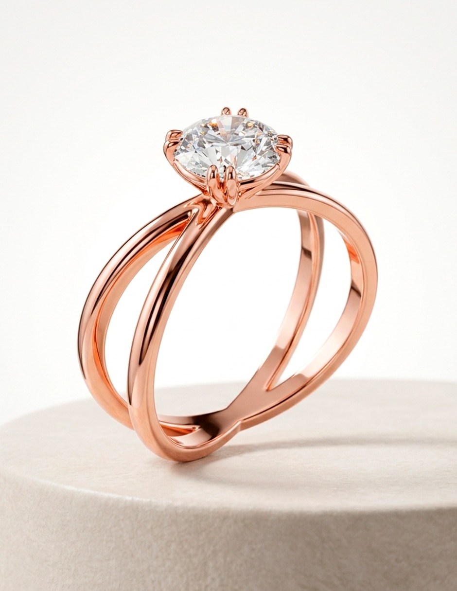 Anillo de compromiso de oro 18 k 6