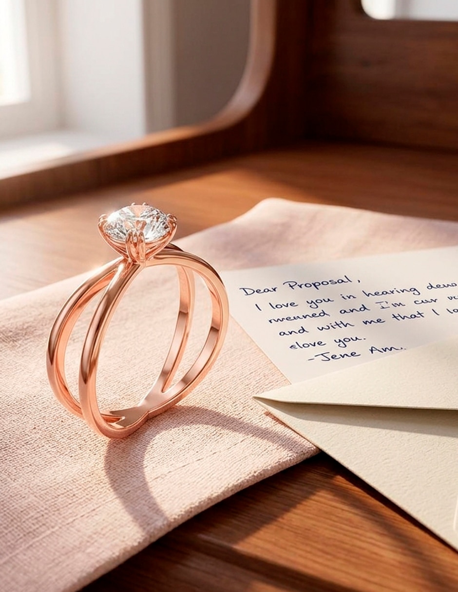 Anillo de compromiso de oro 18 k 8