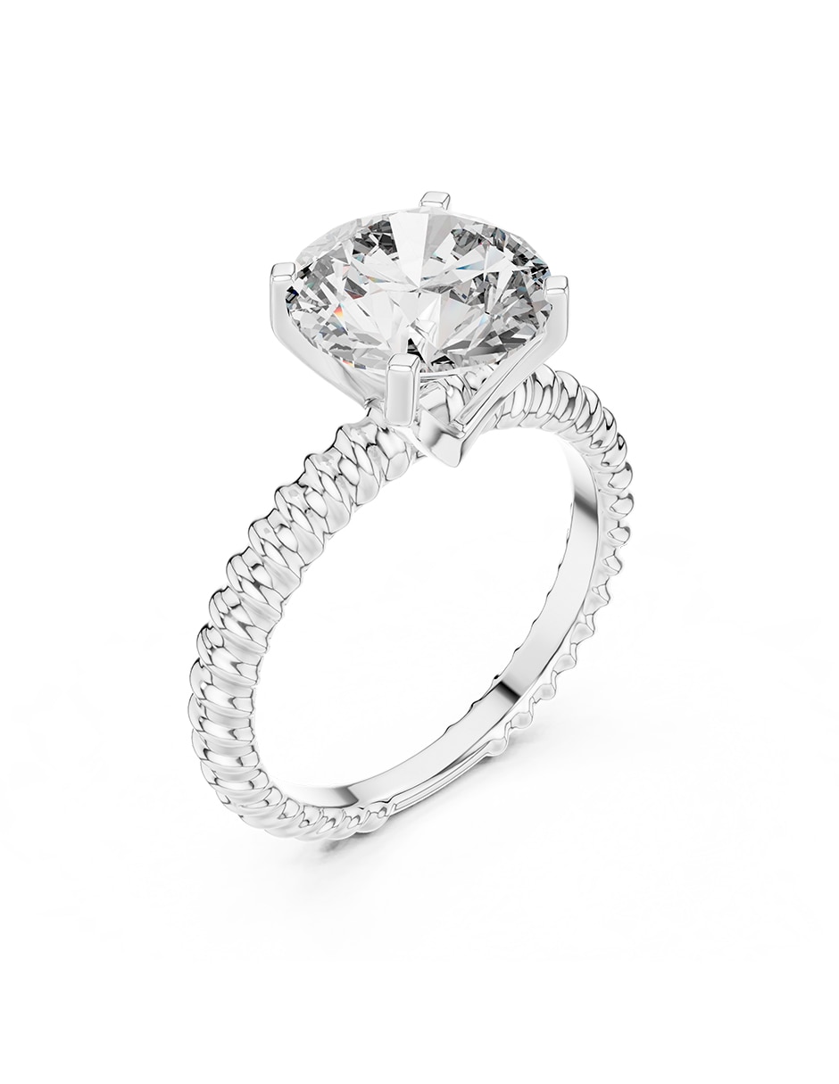 Anillo de compromiso de oro 9 k zirconia cúbica 2