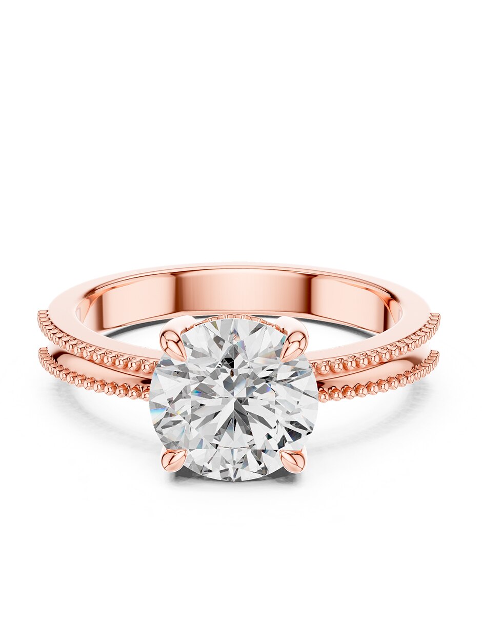 Anillo de compromiso de oro 18 K zirconia cœbica 1