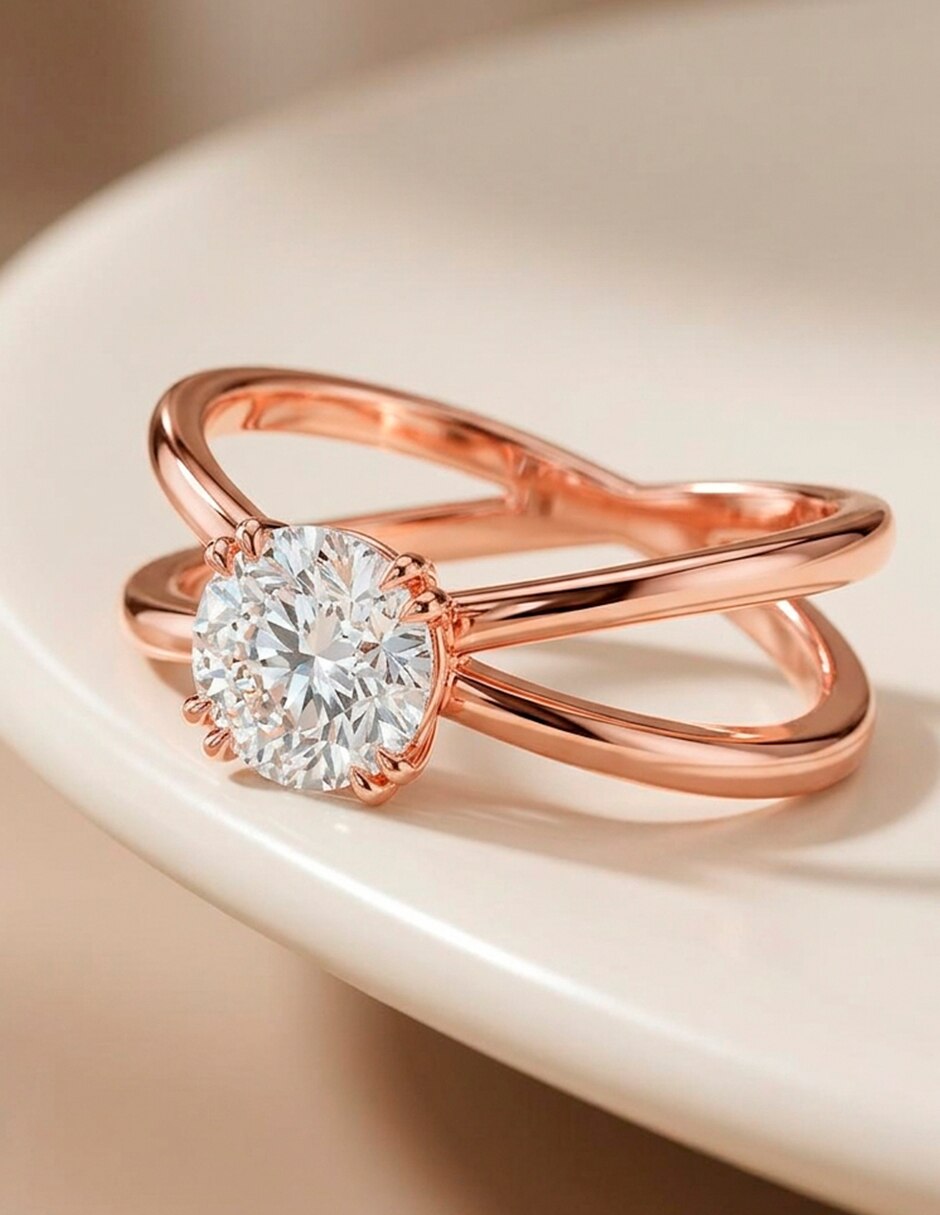 Anillo de compromiso de oro 9 k 9