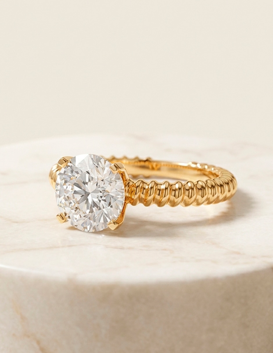 Anillo de compromiso de oro 9 k 9