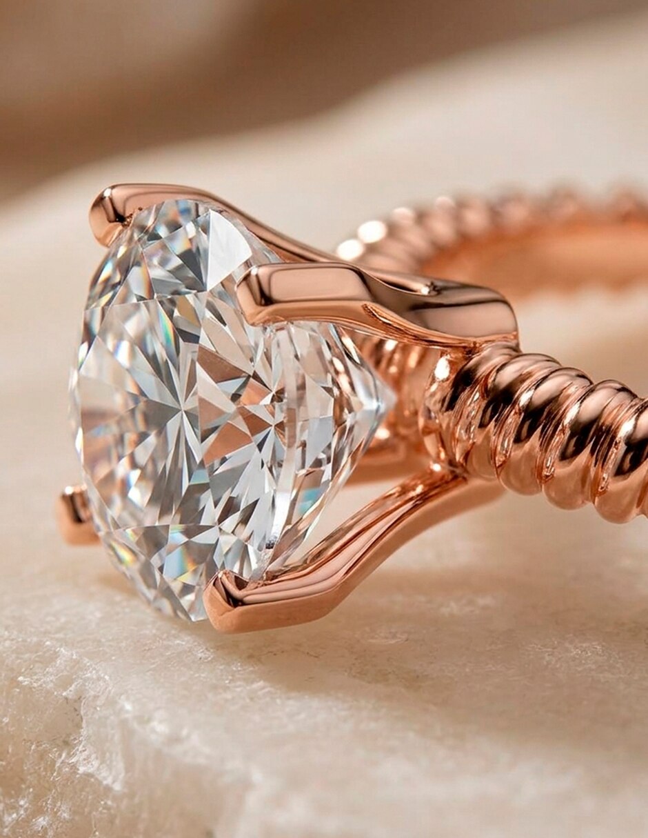 Anillo de compromiso de oro 9 k 7