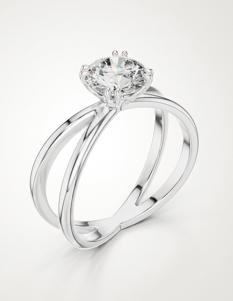 Anillo de compromiso de oro 9 k 7