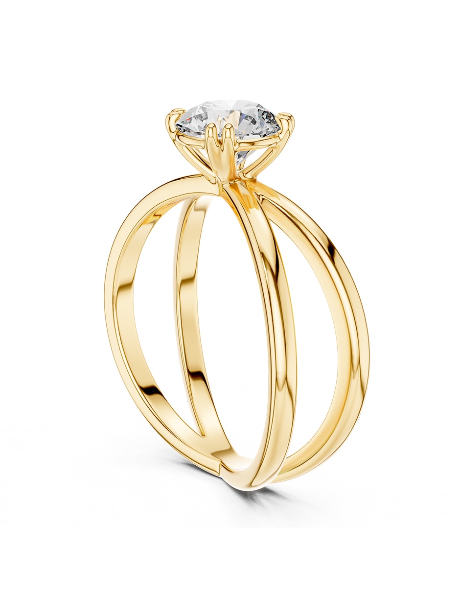 Anillo de compromiso de Oro 9 k AMORE MIO Amore Mio! Diamante de laboratorio