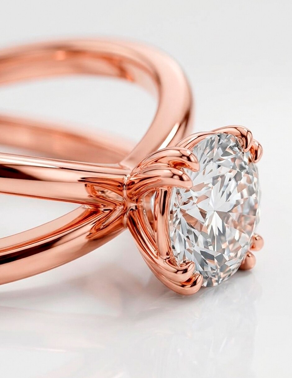 Anillo de compromiso de oro 14 k 8