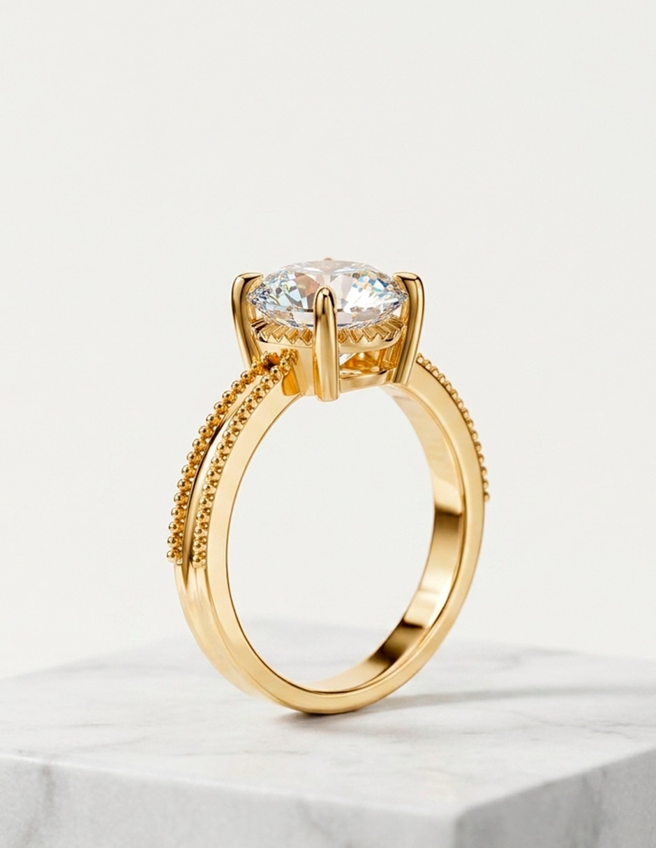 Anillo de compromiso de oro 14 k Amore Mio