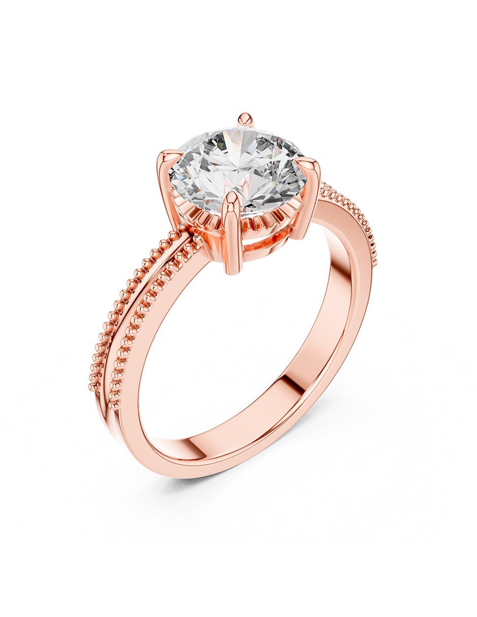 Anillo de compromiso de oro 18 k 2