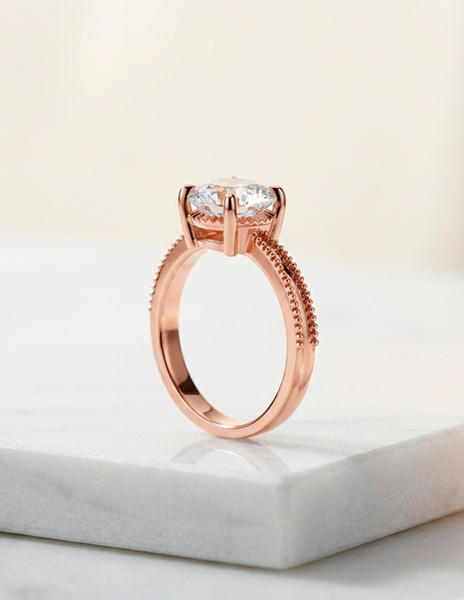 Anillo de compromiso de oro 18 k 7