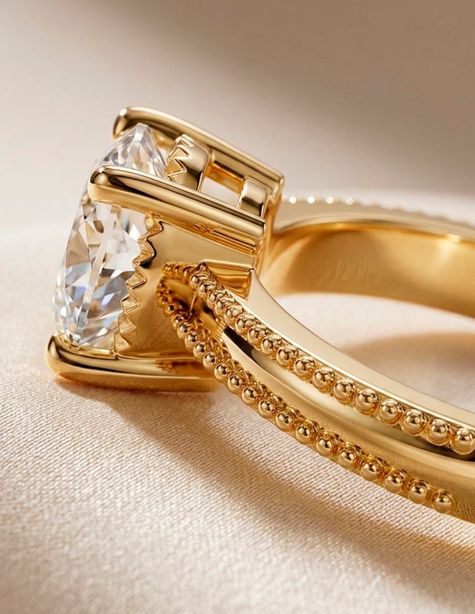 Anillo de compromiso de Oro 18 k 9