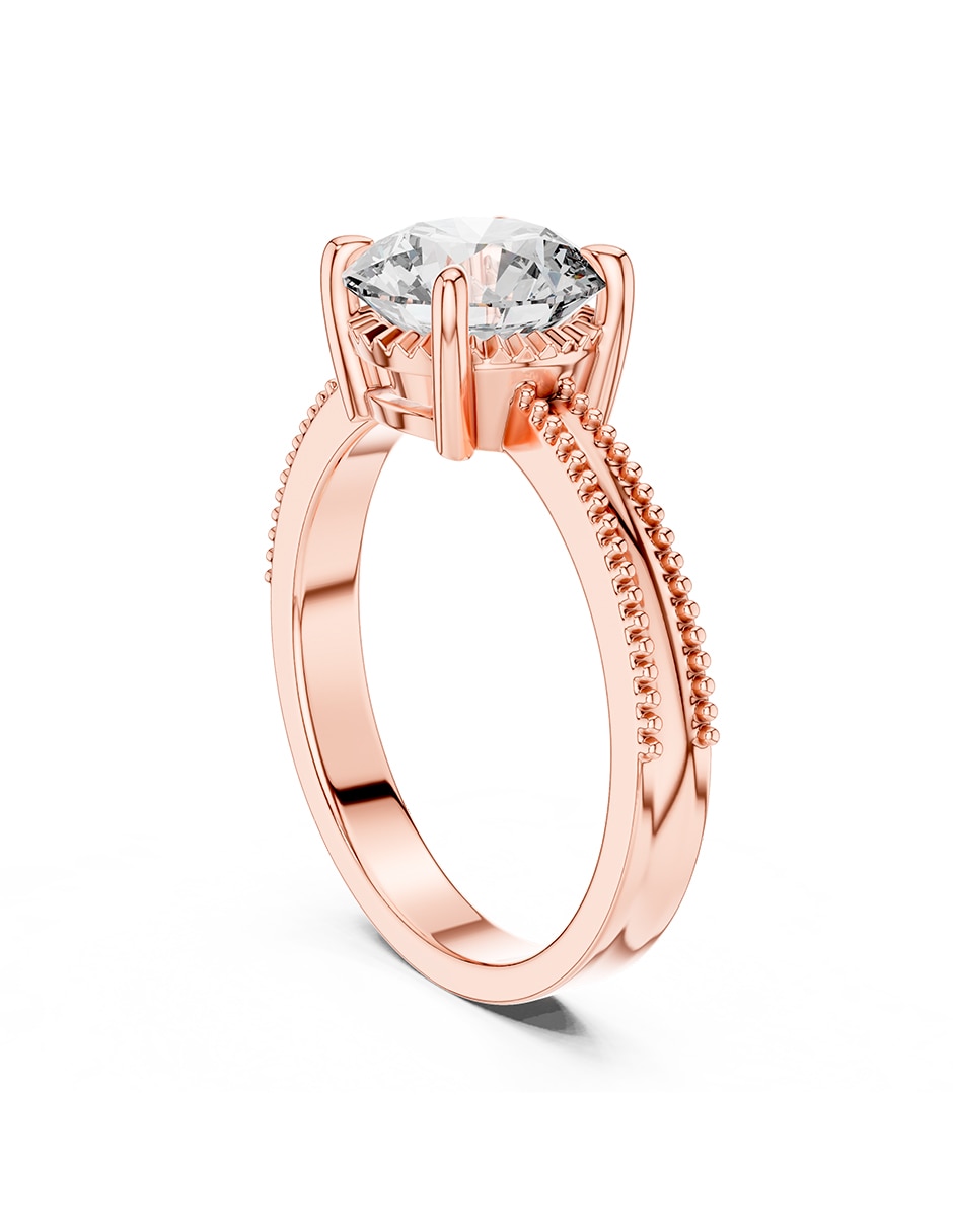 Anillo de compromiso de oro 14 k 7