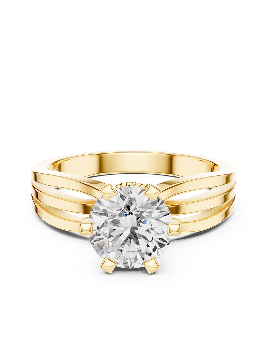 Anillo de compromiso de Oro 14 k ! Zirconia cúbica