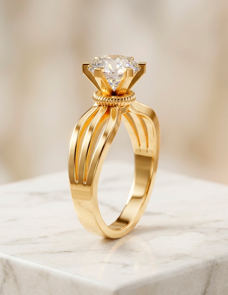 Anillo de compromiso de oro 18 k Amore Mio