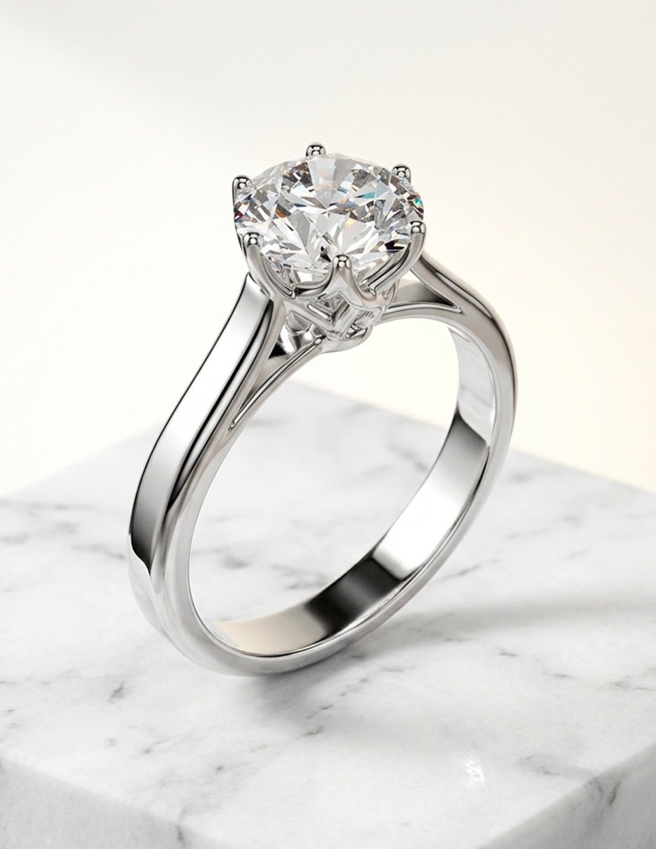 Anillo de compromiso de oro 18 k 7