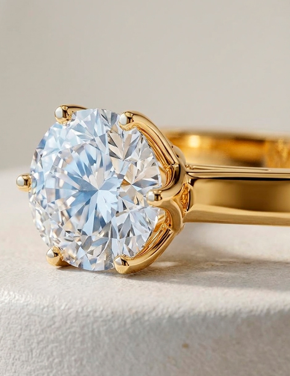 Anillo de compromiso de oro 18 k Amore Mio
