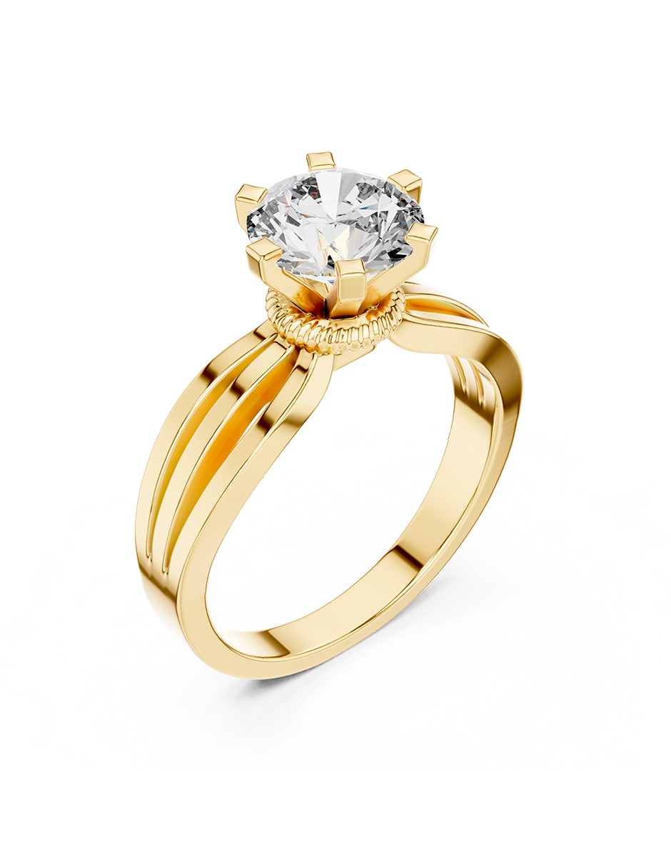 Anillo de compromiso de Oro 9 k AMORE MIO Amore Mio! Diamante de laboratorio