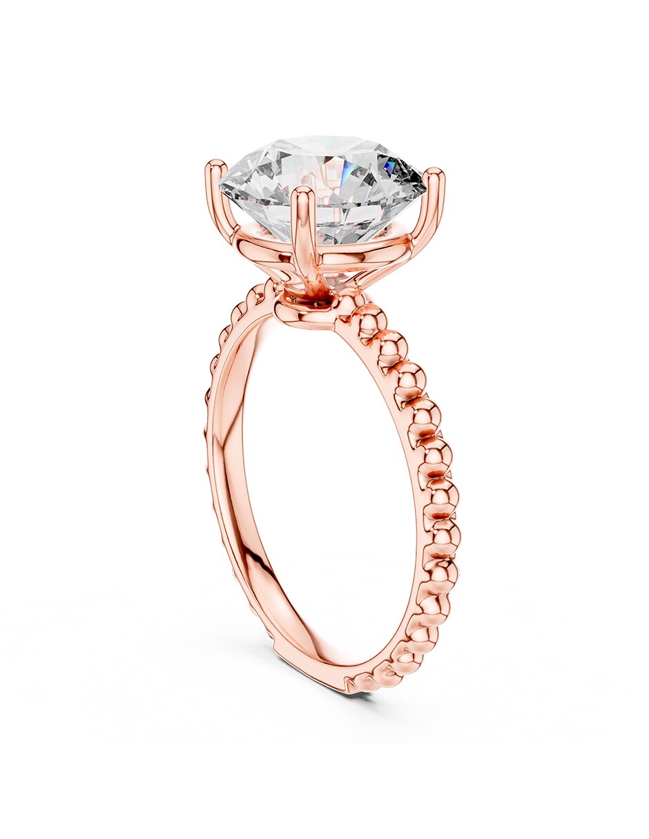 Anillo de compromiso de oro 14 k 3