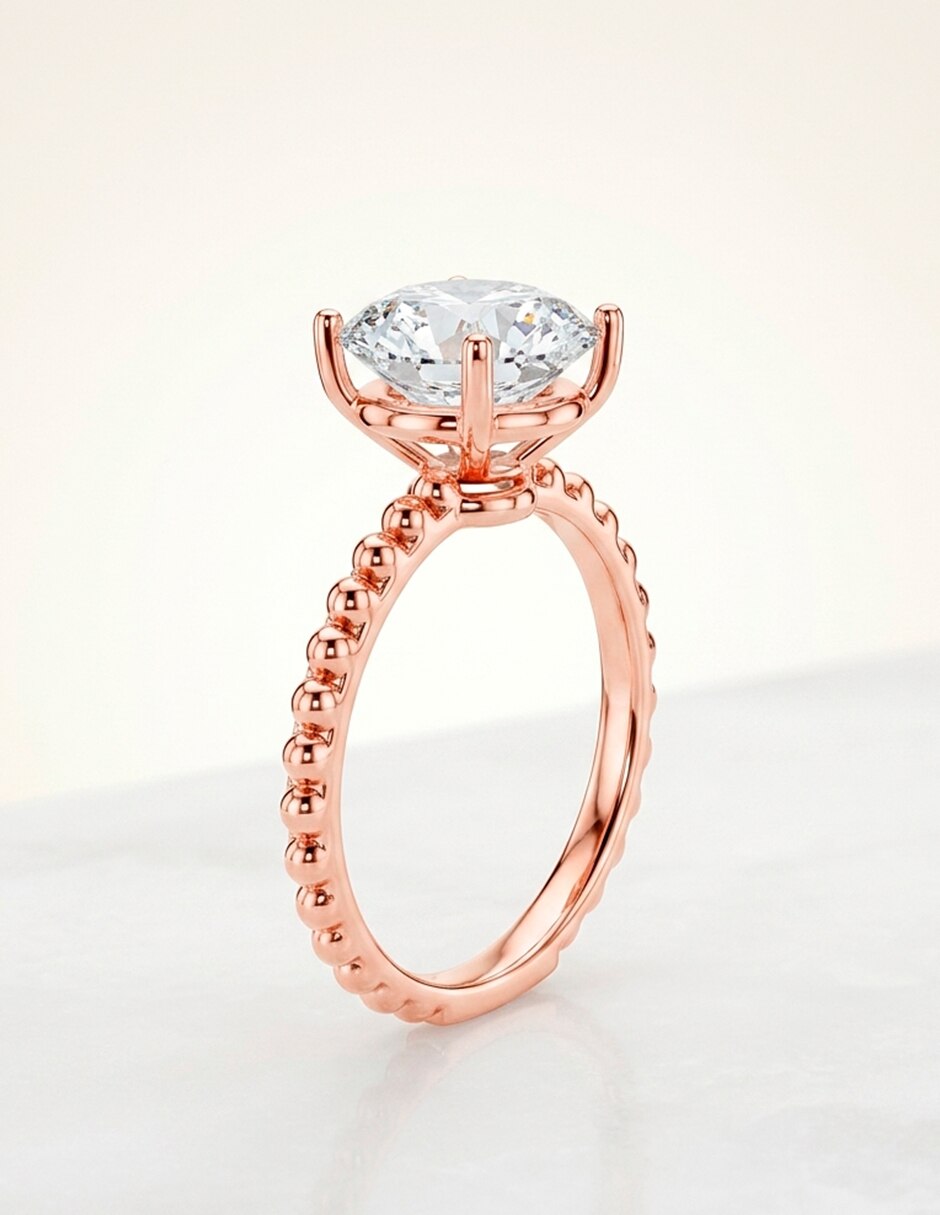 Anillo de compromiso de oro 14 k 6