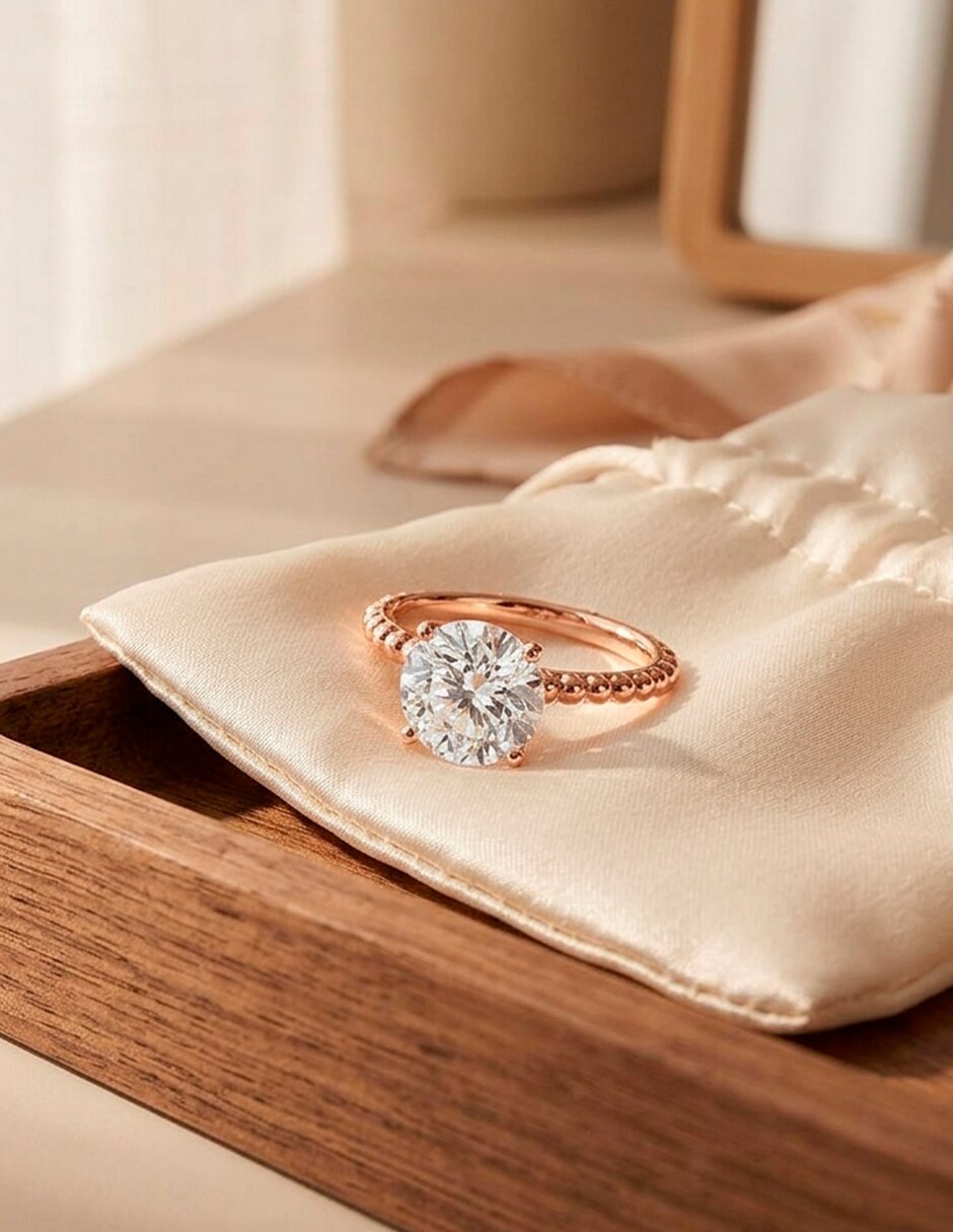 Anillo de compromiso de oro 9 k 9