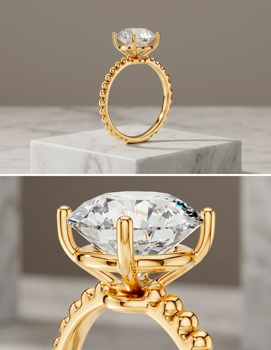 Anillo de compromiso de oro 9 k Amore Mio
