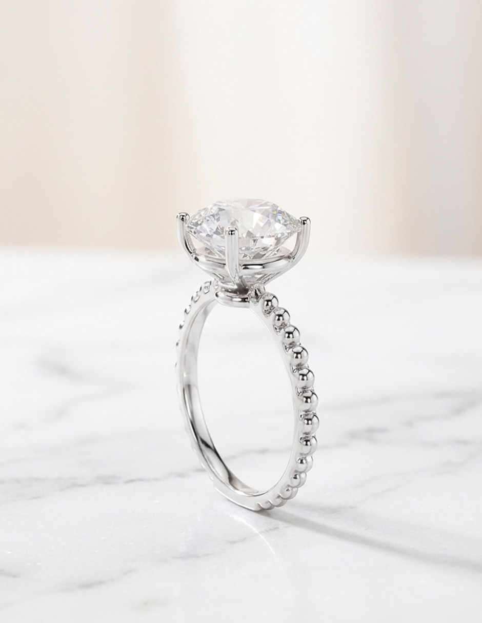 Anillo de compromiso de oro 14 k 6