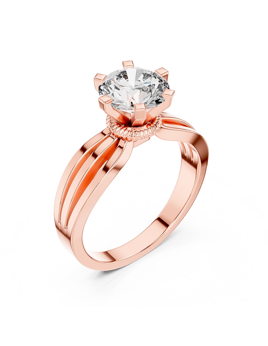 Anillo de compromiso de oro 14 k 2