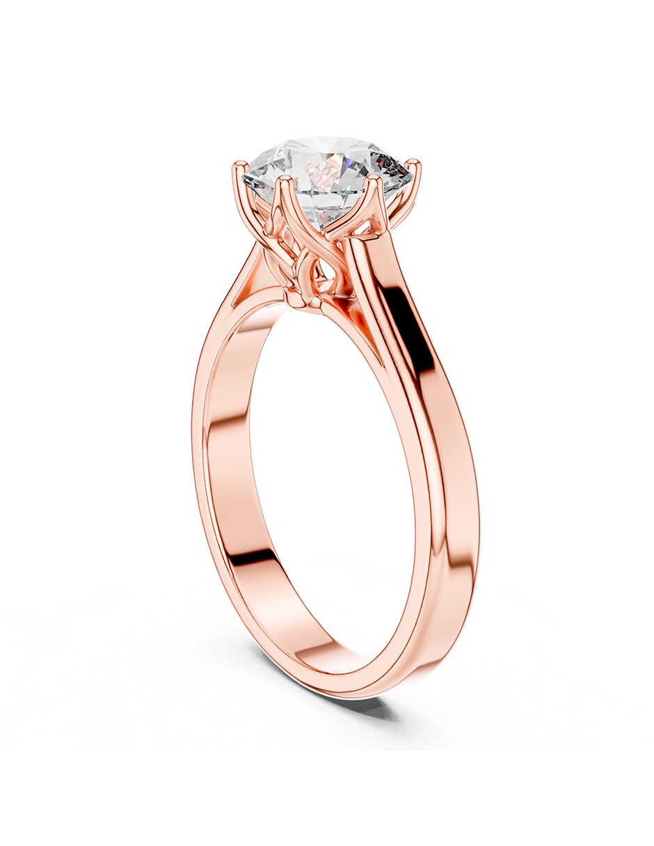 Anillo de compromiso de oro 14 k 3