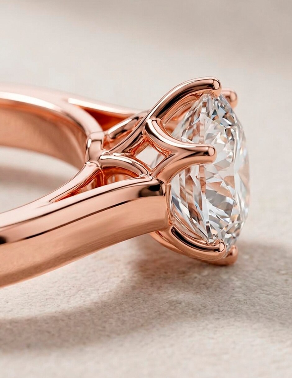 Anillo de compromiso de oro 14 k 10