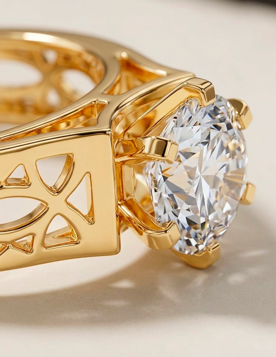 Anillo de compromiso de oro 18 k Amore Mio zirconia cúbica