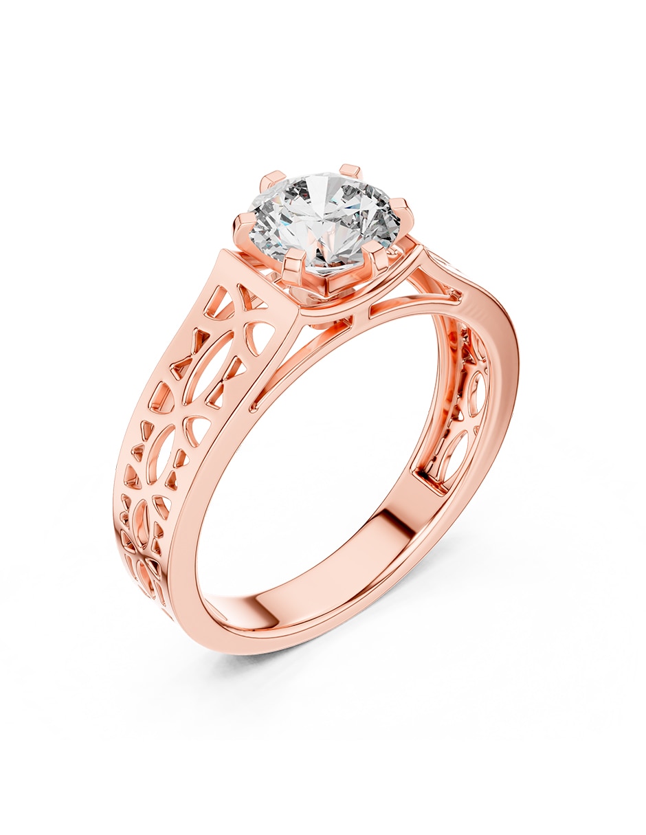 Anillo de compromiso de oro 14 k 2